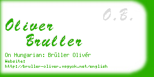 oliver bruller business card