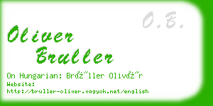 oliver bruller business card